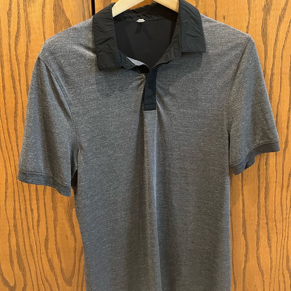 Lululemon Athletica Gray Performance Polo Shirt